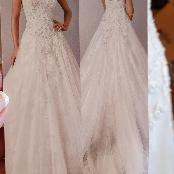 Enzoani beautiful white wedding dress S 16 - Picture 9 of 11